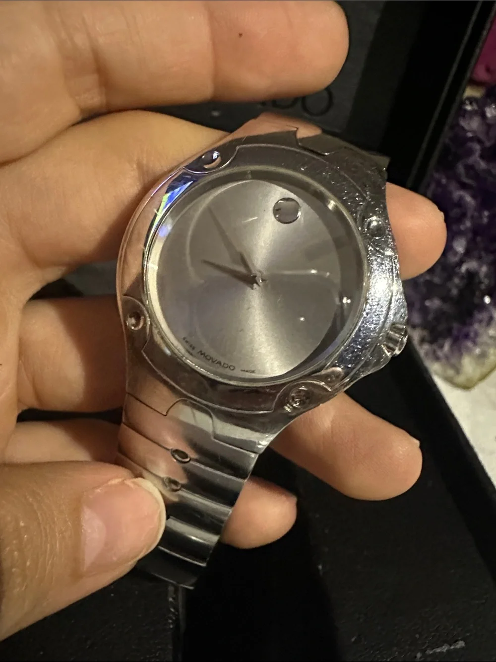 Movado Men's Silver Sport SE MAN/UNISEX Stainless Steel Watch 7 Inch L 18Long